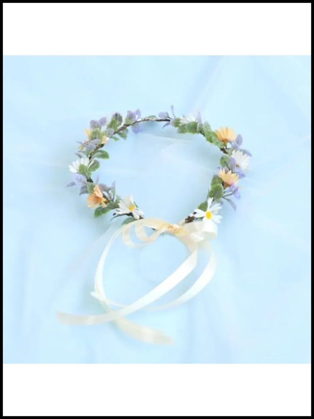 Fairy Elf Crown Flower Headband Floral Headpiece Halo for Women